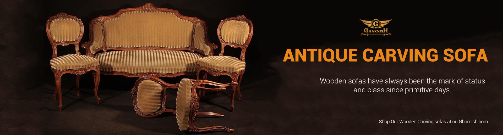Luxury Antique Carving Sofa Manufacturers in Hyderabad Gharnish