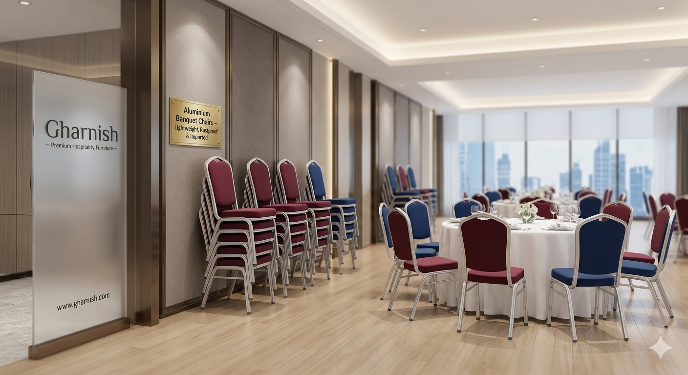 Aluminium Banquet Chairs – Lightweight, Rustproof & Premium Imported Seating