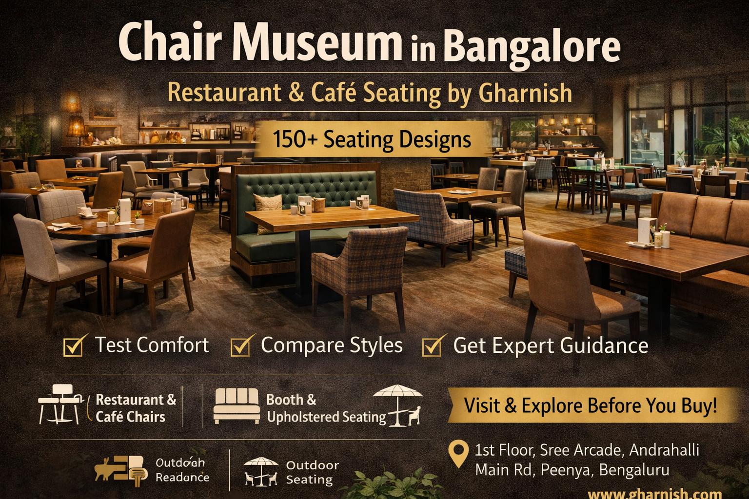 Chair Museum in Bangalore – Restaurant & Cafe Seating by Gharnish