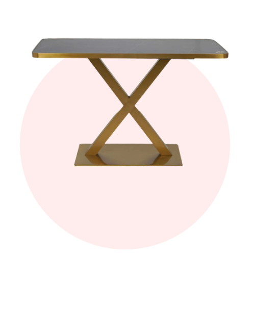 4 Seater Tables Gold platted