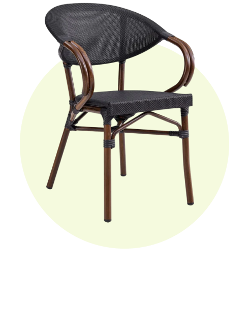 Metal Wooden Finish Chairs