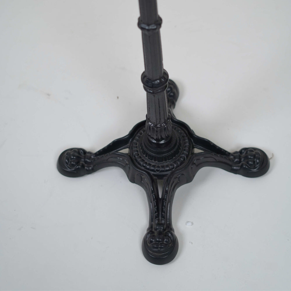 4 Leg Cast Iron Table Base Tile Top With Gold Metal Edge Banding