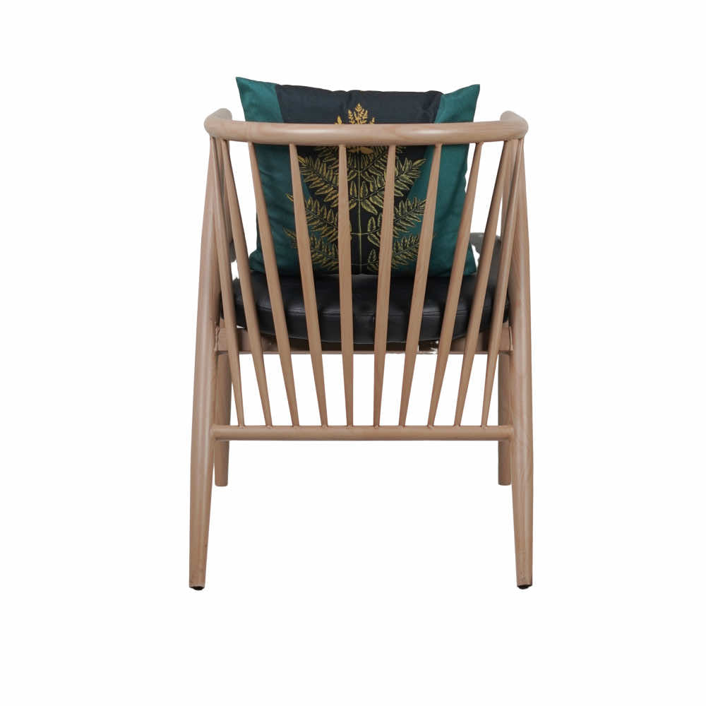 Ala Light Color Wooden Finish Metal Chair