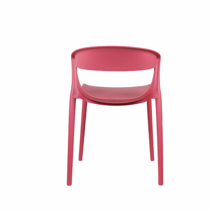 Aura Red Plastic Cafe Chairs Premium