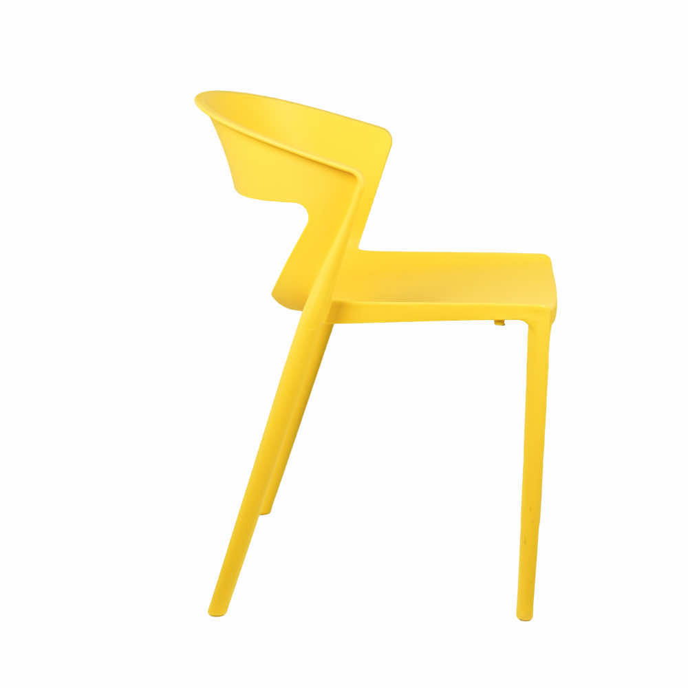 Aura Yellow Plastic Cafe Chairs Premium