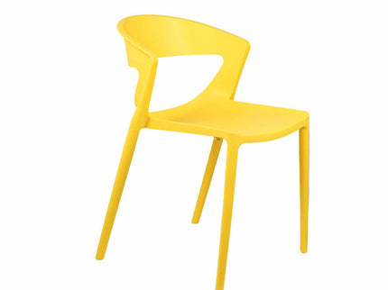 Aura Yellow Plastic Cafe Chairs Premium