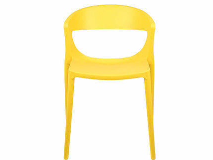 Aura Yellow Plastic Cafe Chairs Premium