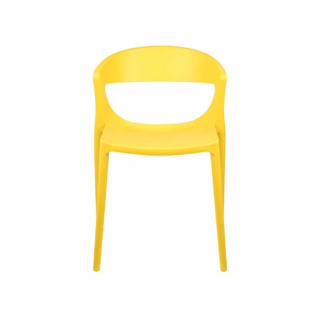 Aura Yellow Plastic Cafe Chairs Premium