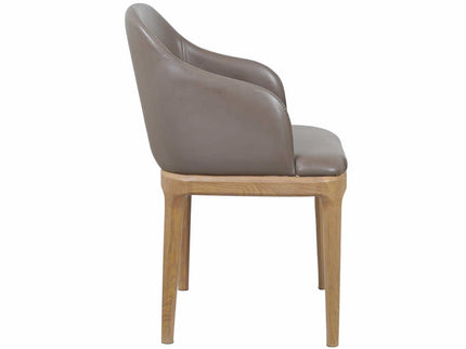 Ava Leather Grey Dining Chair for Restaurant