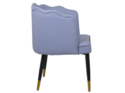 Bounce Leather Sky Blue Dining Chairs for Restaurant