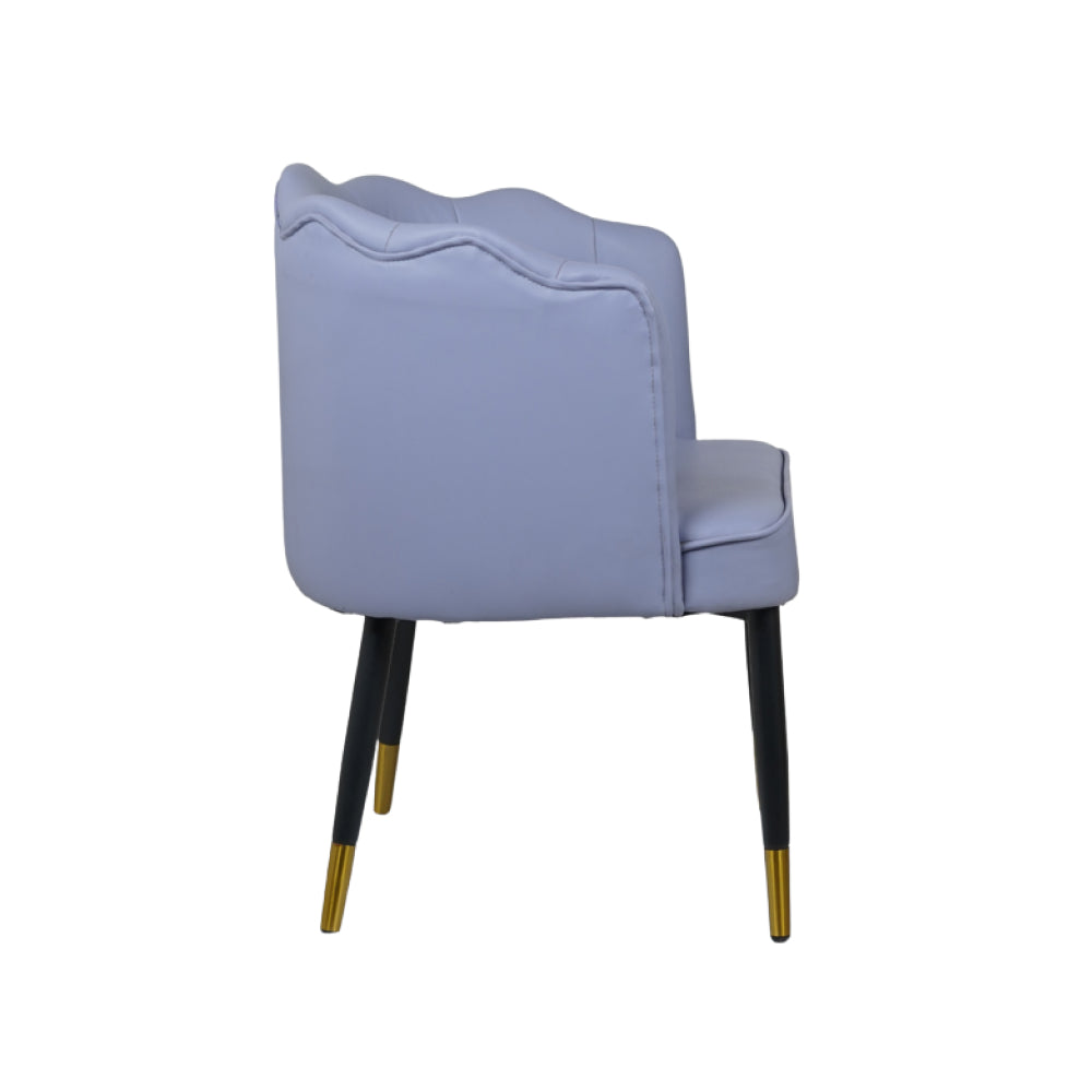Bounce Leather Sky Blue Dining Chairs for Restaurant