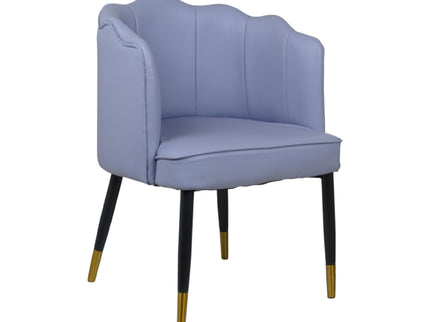 Bounce Leather Sky Blue Dining Chairs for Restaurant