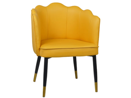 Bounce Leather Yellow Dining Chairs for Restaurant
