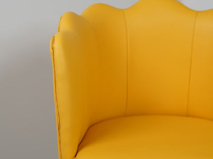 Bounce Leather Yellow Dining Chairs for Restaurant