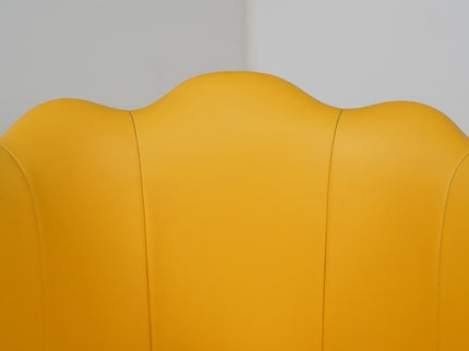 Bounce Leather Yellow Dining Chairs for Restaurant