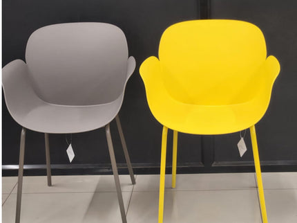 Buttercup PVC cafe chair yellow