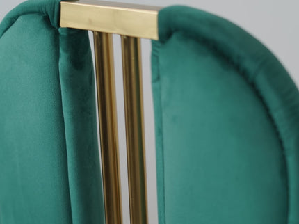 Castle Green Dining Chairs WIth Rose Gold PVD Coated Base