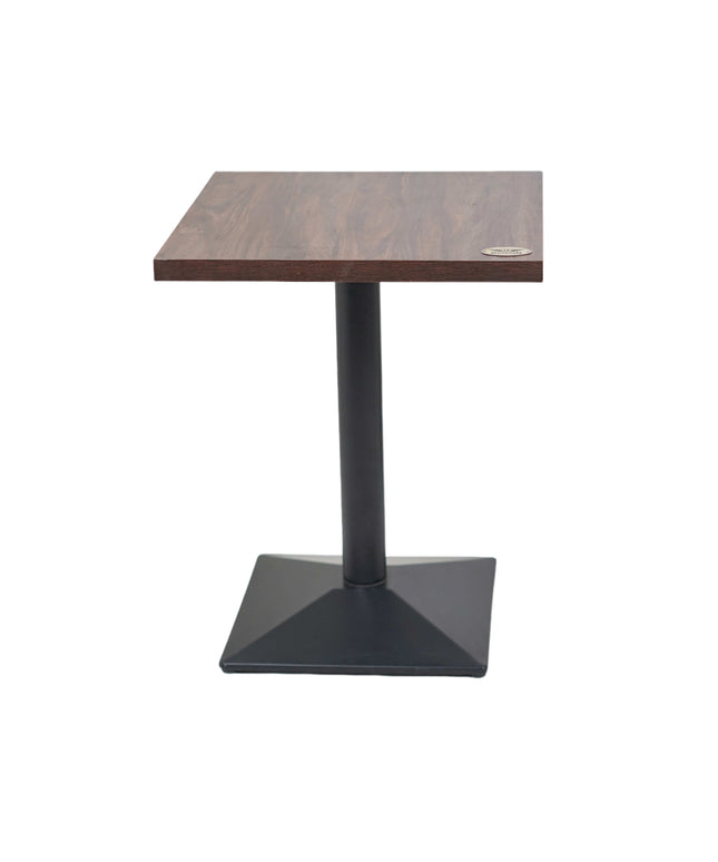 Diamond Single Pillar Table Base Walnut Top