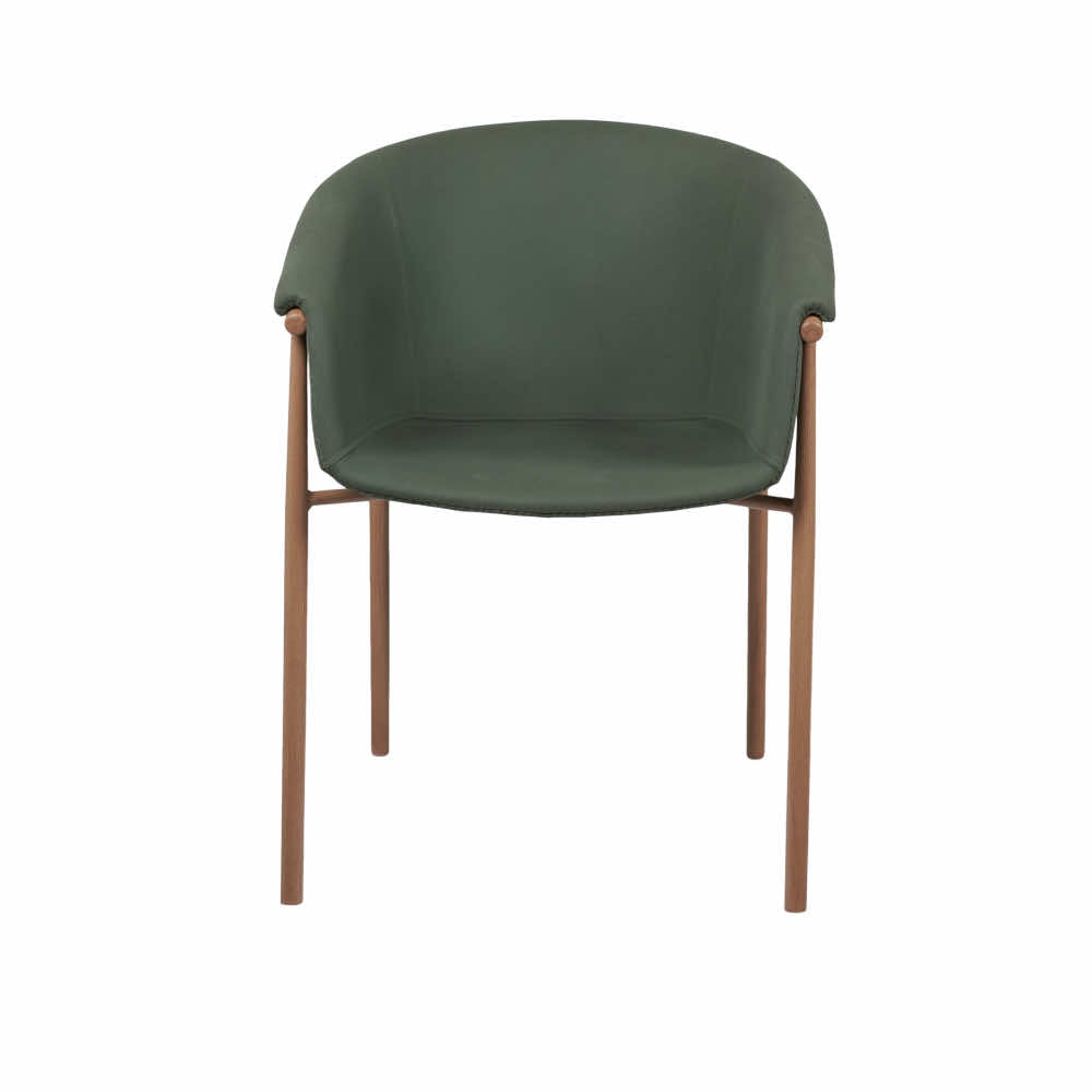Fiza Green Metal Cafe Chair