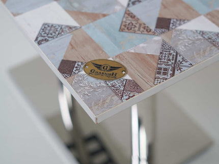 Ghana SS Double Pillar Table Base Designer Top