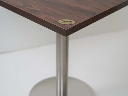 Ghana SS 2 Seater Table With Dark Walnut Top