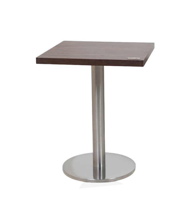 Ghana SS 2 Seater Table With Dark Walnut Top