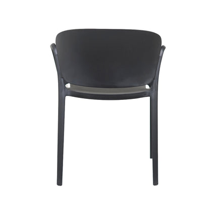 Hangy PVC Cafe Chairs With Arm Rest Black Color