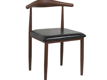 Hansa Dark - Metal Restaurant Chair with Wooden Finish