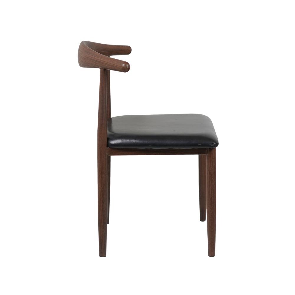Hansa Dark - Metal Restaurant Chair with Wooden Finish