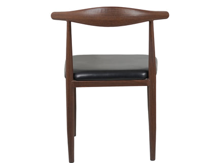 Hansa Dark - Metal Restaurant Chair with Wooden Finish