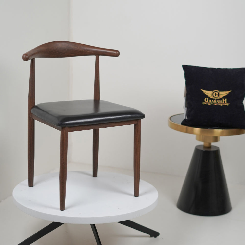 Hansa Dark - Metal Restaurant Chair with Wooden Finish