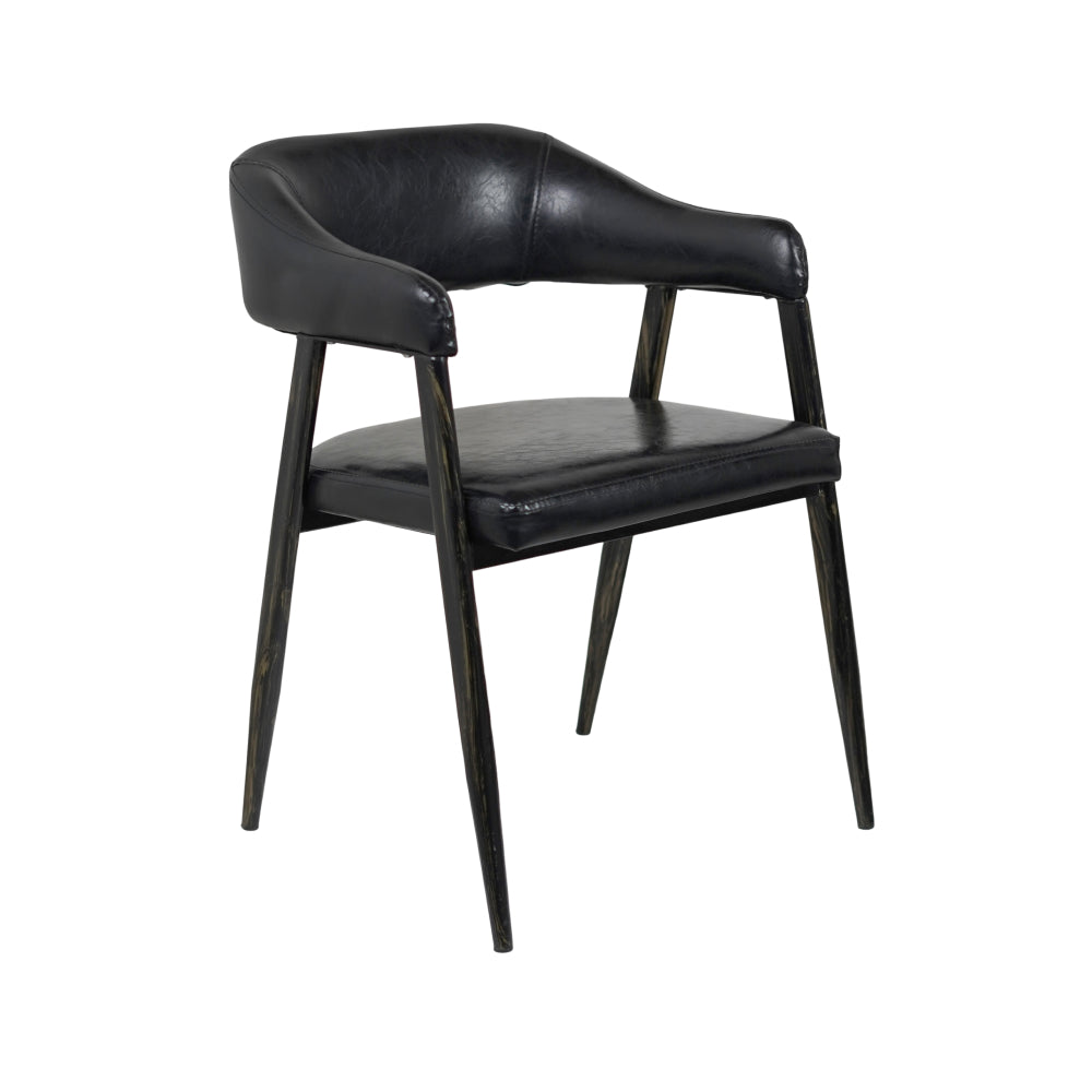IRIS Cafe Chair Balck Leatherette