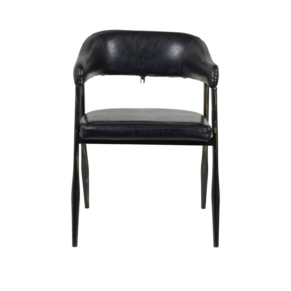IRIS Cafe Chair Balck Leatherette