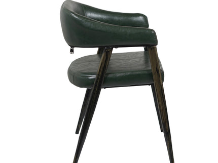 IRIS Cafe Chair Green Leatherette