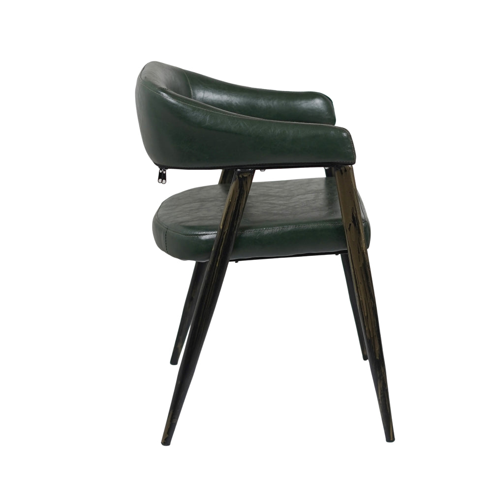 IRIS Cafe Chair Green Leatherette