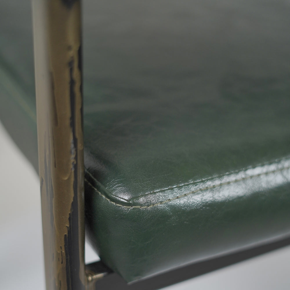 IRIS Cafe Chair Green Leatherette