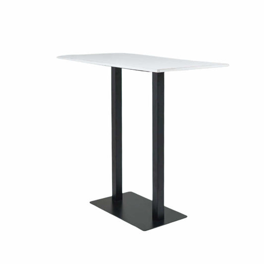 Icon MS Bar Height Double Pillar Table Base White Top