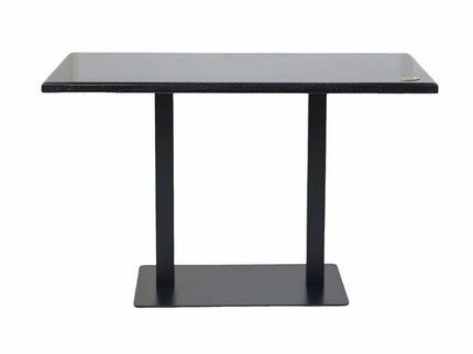 Icon MS Double Pillar 4 Seater Restaurant Table Base Black Top