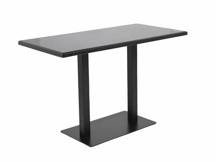Icon MS Double Pillar 4 Seater Restaurant Table Base Black Top