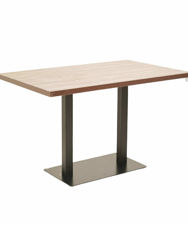 Icon MS Double Pillar Table Base Wooden Top