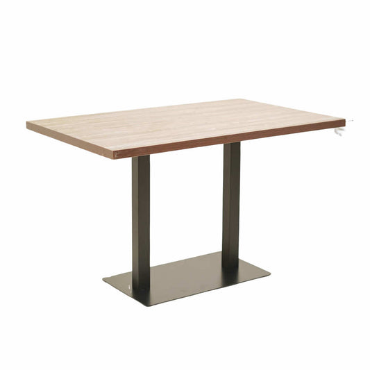Icon MS Double Pillar Table Base Wooden Top