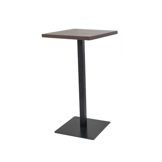 Icon MS Single Pillar Bar Table Base Walnut Top