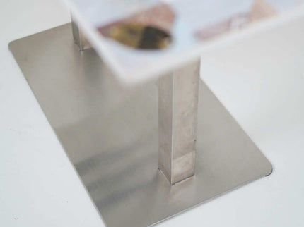 Icon SS Square 4 Seater Table With Designer Top