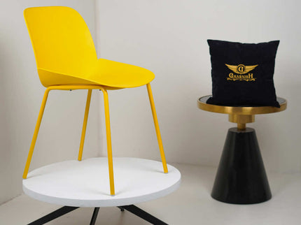 Ira Yellow PVC Cafe Chair