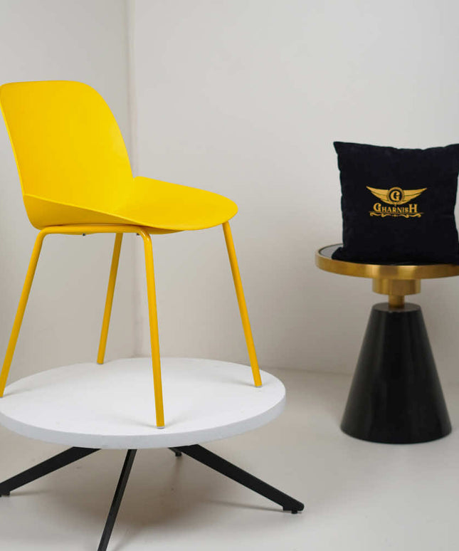 Ira Yellow PVC Cafe Chair