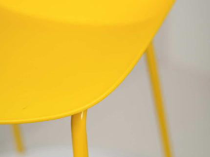 Ira Yellow PVC Cafe Chair