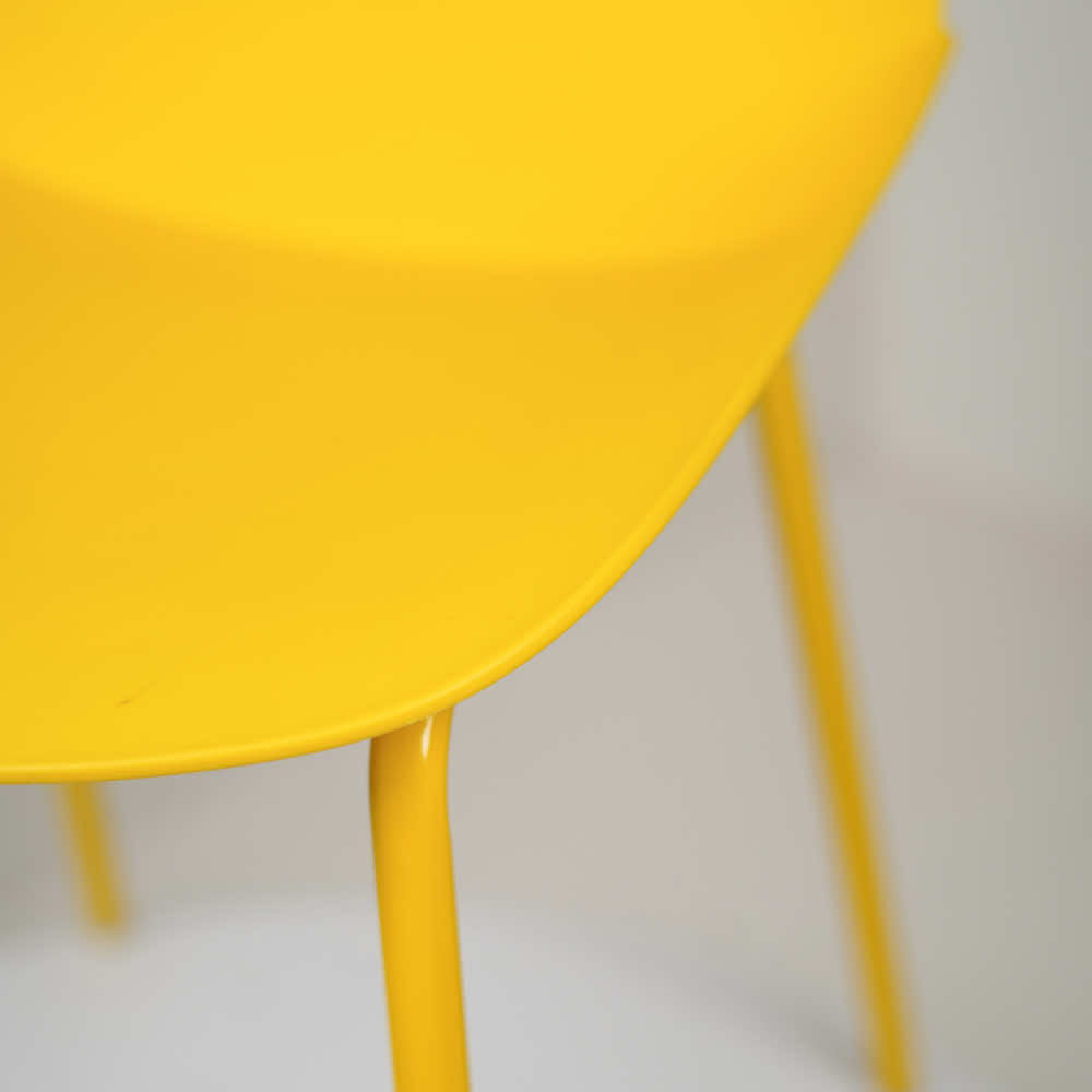 Ira Yellow PVC Cafe Chair