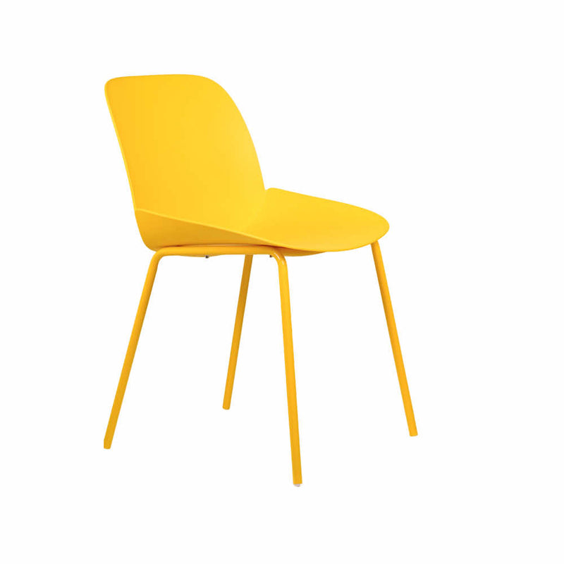 Ira Yellow PVC Cafe Chair