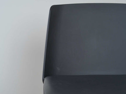 Lander Black Bar Stool with Cushion and Solid Pipe