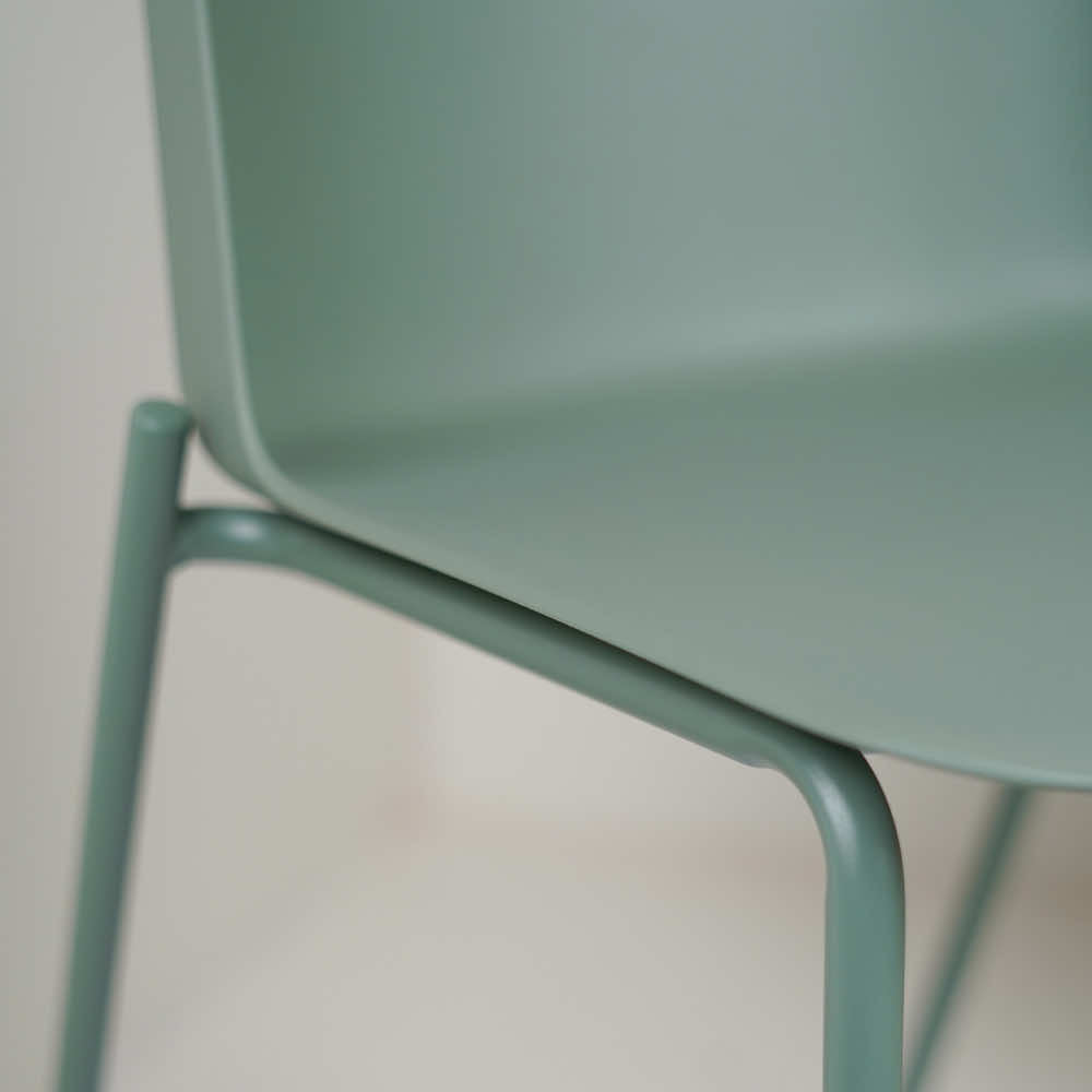 Lander Paster Grey Premium Cafe Chair